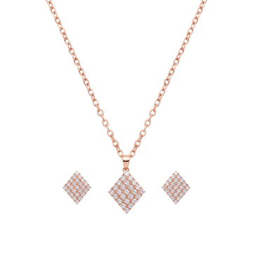 Diamond Daze: Pavé Pendant Set in Rose Gold Vermeil