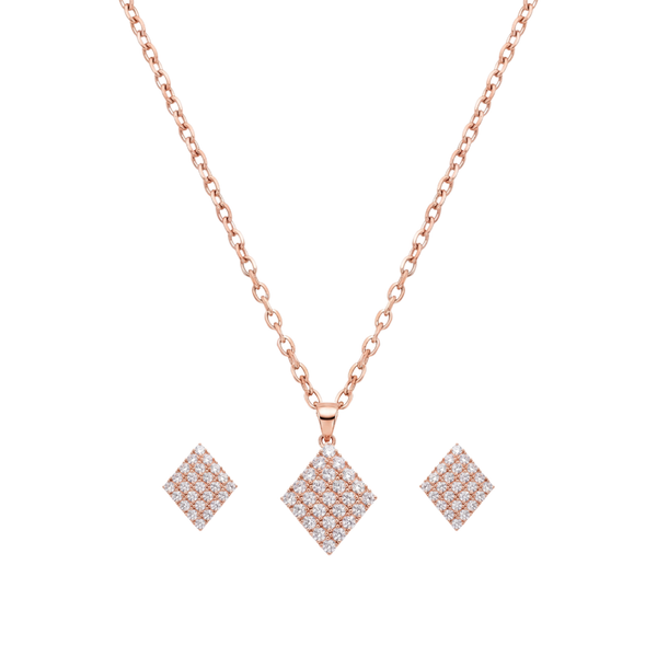 Diamond Daze: Pavé Pendant Set in Rose Gold Vermeil