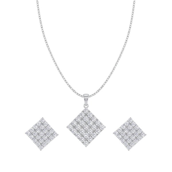 Crystal Veil: Crystal Pendant Set in 925 Sterling Silver