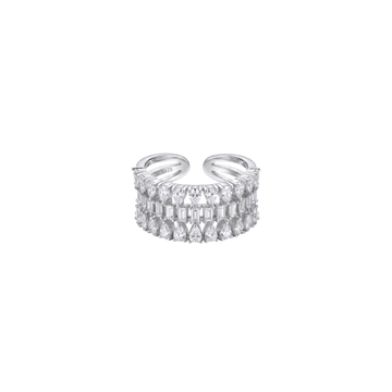 Sparkling Multi-Row Diamond Band Ring