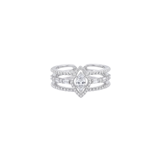 Elegant Marquise Center Multi-Band Ring