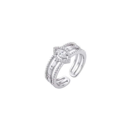 Elegant Marquise Center Multi-Band Ring
