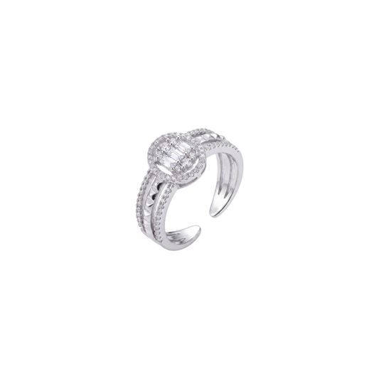 Elegant Multi-Band Circular Diamond Ring