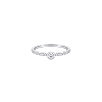 Delicate Bezel Set Diamond Ring