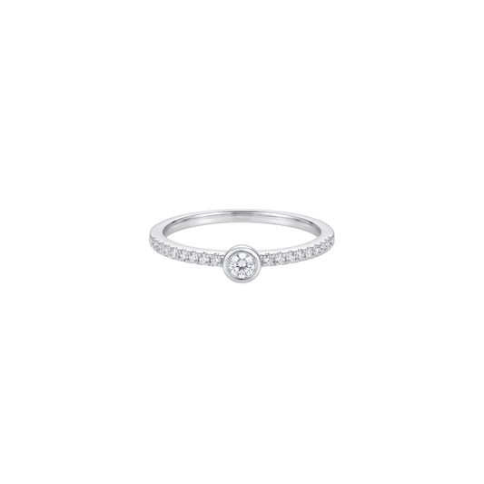 Delicate Bezel Set Diamond Ring