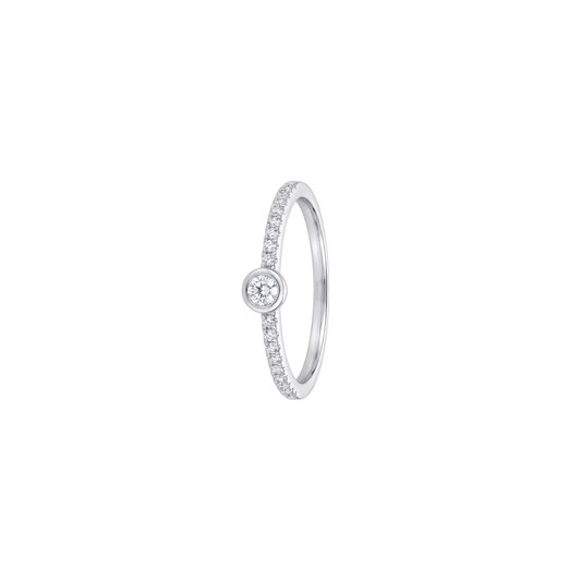 Delicate Bezel Set Diamond Ring