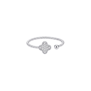 Dainty Clover Open Finger Ring