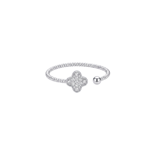 Dainty Clover Open Finger Ring
