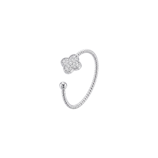 Dainty Clover Open Finger Ring