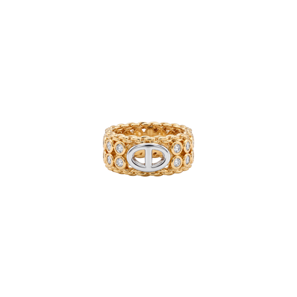 Édition Privée: Two-Tone Statement Ring in Gold Vermeil 925 Sterling Silver