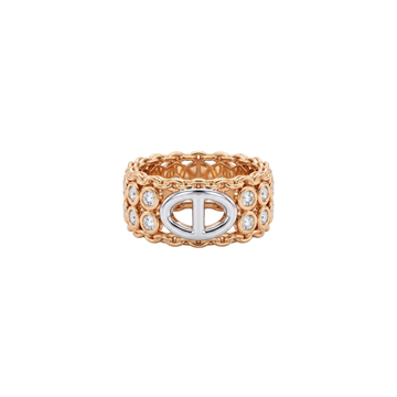 The Insider: Two-Tone Statement Ring in Gold Vermeil 925 Sterling Silver