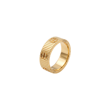 The Headliner: Textured Statement Ring in Gold Vermeil 925 Sterling Silver