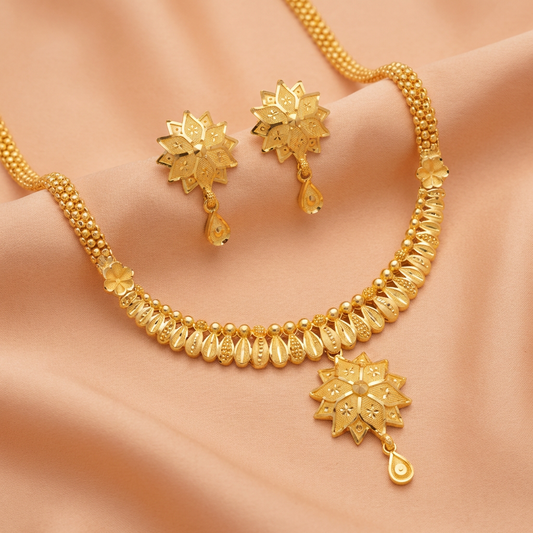 Ritvaa Floral Tapestry Necklace Set